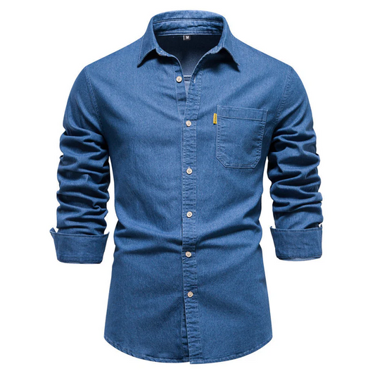 Akin – herren-jeanshemd im klassischen design