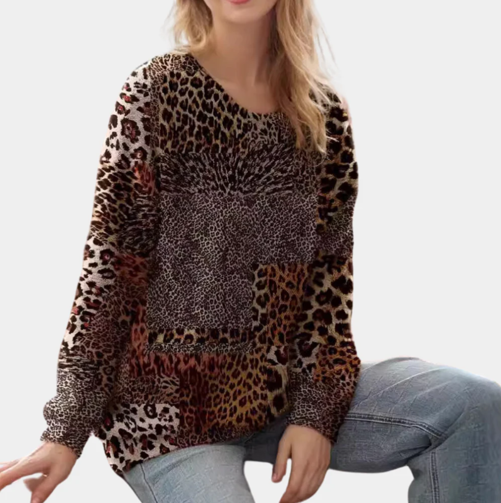 Sensationeller damenpullover mit exklusivem leopardenmuster - Martha