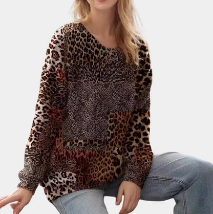 Sensationeller damenpullover mit exklusivem leopardenmuster - Martha
