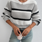 Damen-strickpullover aus acryl - übergroße passform mit rundhalsausschnitt und langen armeln