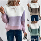Nalia – eleganter dreifarbiger patchwork-pullover