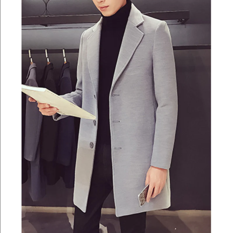 Herren wollmantel, elegante businessjacke - büro und freizeit