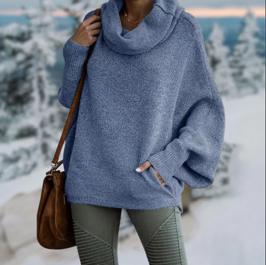 Rosy | eleganter schildpatt-pullover mit kragen