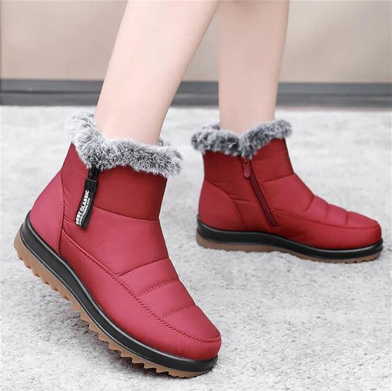 Warme winterstiefel aus baumwolle für frauen
