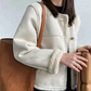 Damenjacke aus wildleder mit eleganter passform