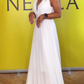 Zoey – weißes glamour-maxi