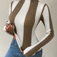 Julee – gestreifter rollkragenpullover