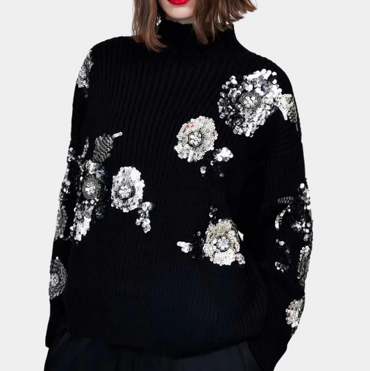 Laini – glamouröser paillettenpullover für damen
