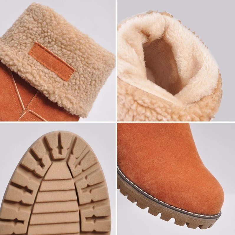 Warm gefütterte damenstiefel für den winter