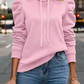 Anzu – kapuzenpullover aus baumwolle mit puffärmeln