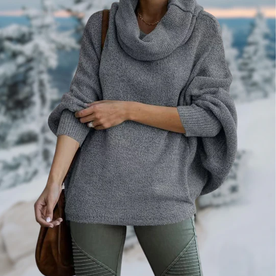 Rosy | eleganter schildpatt-pullover mit kragen