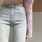Aleria - schmale, enge schlaghose mit hoher taille