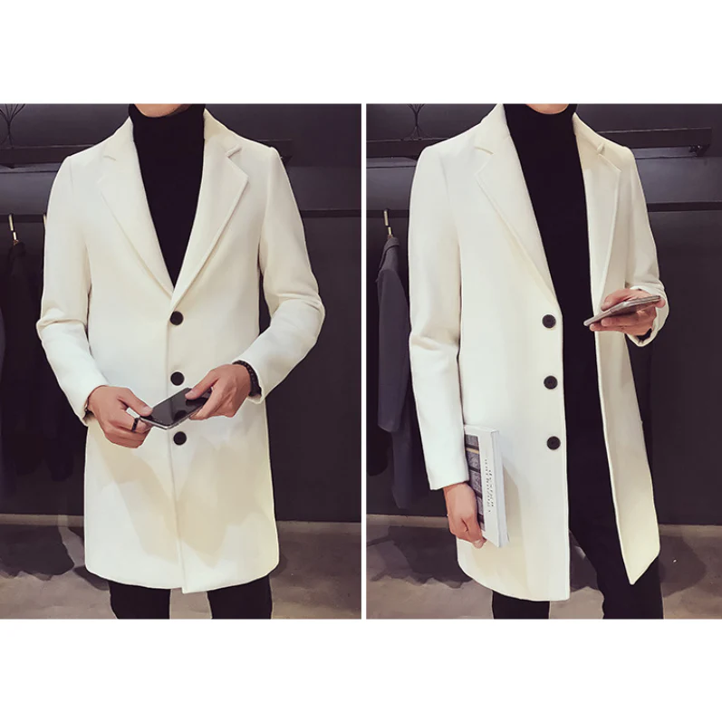 Herren wollmantel, elegante businessjacke - büro und freizeit