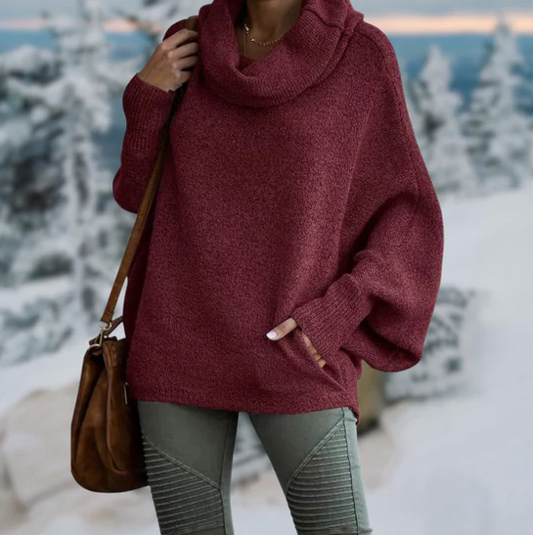 Rosy | eleganter schildpatt-pullover mit kragen