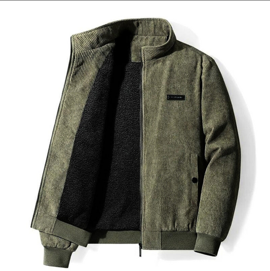 Roger - retro-cordjacke mit kuscheligem sherpa-futter