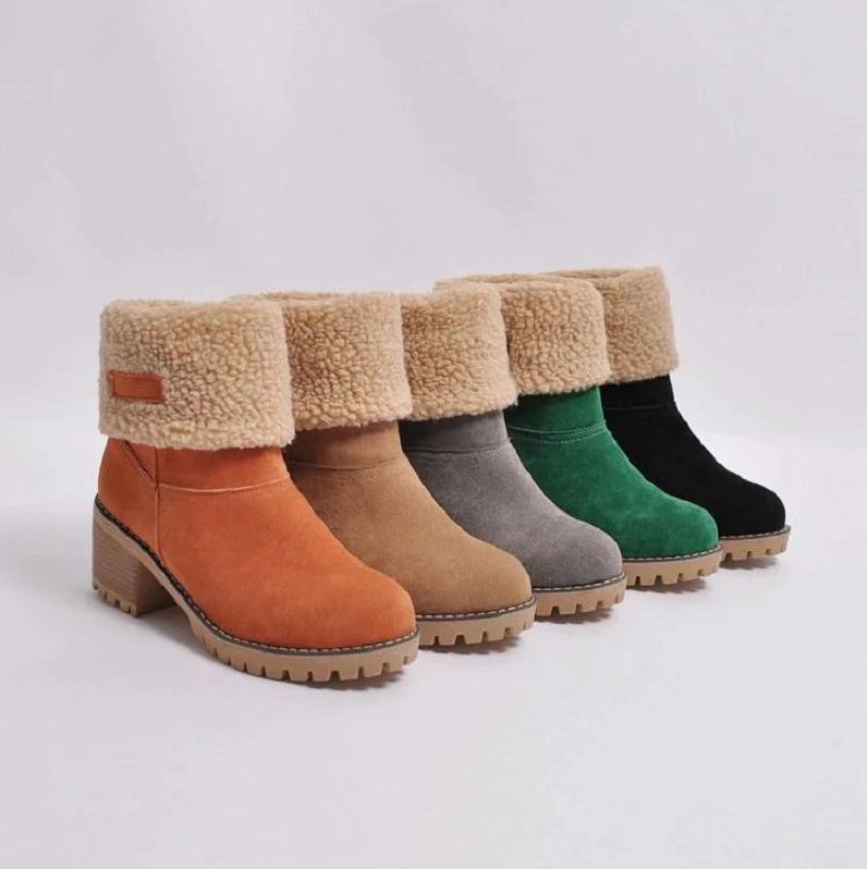Warm gefütterte damenstiefel für den winter