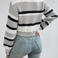 Damen-strickpullover aus acryl - übergroße passform mit rundhalsausschnitt und langen armeln
