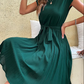 Elegantes sommerkleid mit taillenbund und fließender a-linie