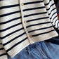Stella - pullover mit op-ausschnitt und streifen