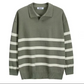 Ezekiel – gestreifter strickpullover mit kragen für herren