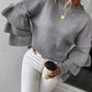 Lauri – stylischer strickpullover mit lagen und glockenärmeln