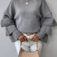 Lauri – stylischer strickpullover mit lagen und glockenärmeln