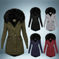 Eleganter parka mit pelzkragen
