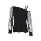 Emma – kaltes trägershirt mit floralen pailletten