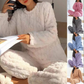 Kuscheliges fleece-pyjama-set für damen