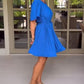 Evelyn – blaues, elegantes minikleid für damen