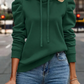 Anzu – kapuzenpullover aus baumwolle mit puffärmeln