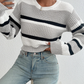 Damen-strickpullover aus acryl - übergroße passform mit rundhalsausschnitt und langen armeln