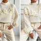 Rollkragenpullover von amihan mit blumendruck