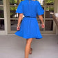 Evelyn – blaues, elegantes minikleid für damen