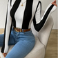 Julee – gestreifter rollkragenpullover