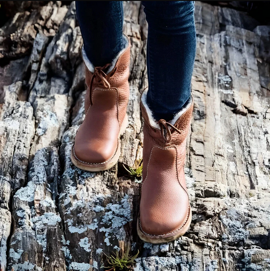 Melugrace - elegante retro-stiefel aus pu
