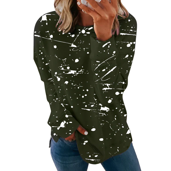 Daphne | lebendiges langärmeliges batik-Top