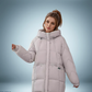 Modische daunenjacke in grau