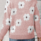 Margaret| pullover mit blumenmuster und halbem reißverschluss