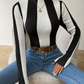 Julee – gestreifter rollkragenpullover