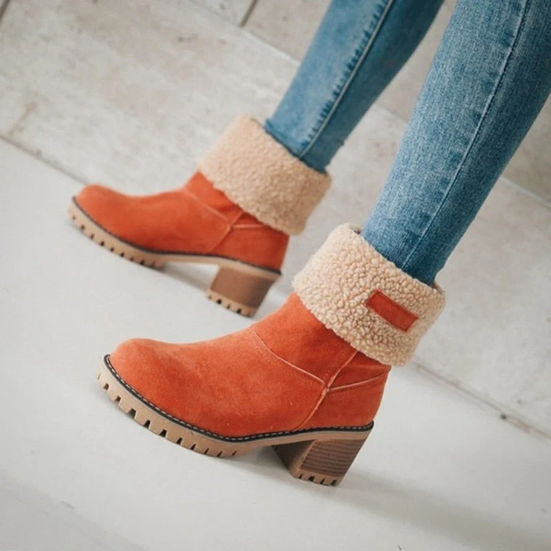 Warm gefütterte damenstiefel für den winter
