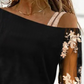Emma – kaltes trägershirt mit floralen pailletten