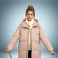 Modische daunenjacke in grau