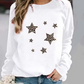 Ember-baumwollpullover mit grafischen drucken