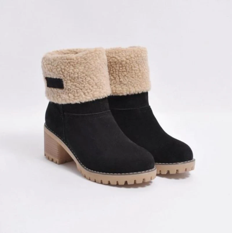 Warm gefütterte damenstiefel für den winter