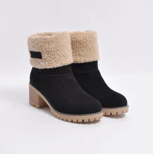 Warm gefütterte damenstiefel für den winter