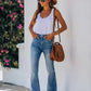 Hochtaillierte bootcut jeans