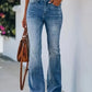 Hochtaillierte bootcut jeans