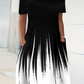 Ivy – basic-midikleid mit rundhalsausschnitt und farbblock