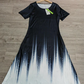 Ivy – basic-midikleid mit rundhalsausschnitt und farbblock